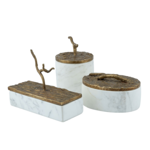 BOITE MARBRE BLANC CARRÉE