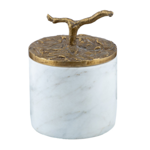 BOITE MARBRE BLANC RONDE