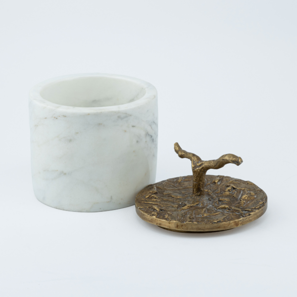BOITE MARBRE BLANC RONDE – Image 2
